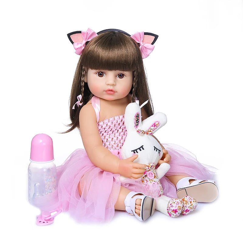 Boneca Reborn Betina Gatinha | Cabelo Castanho - Betina Baby