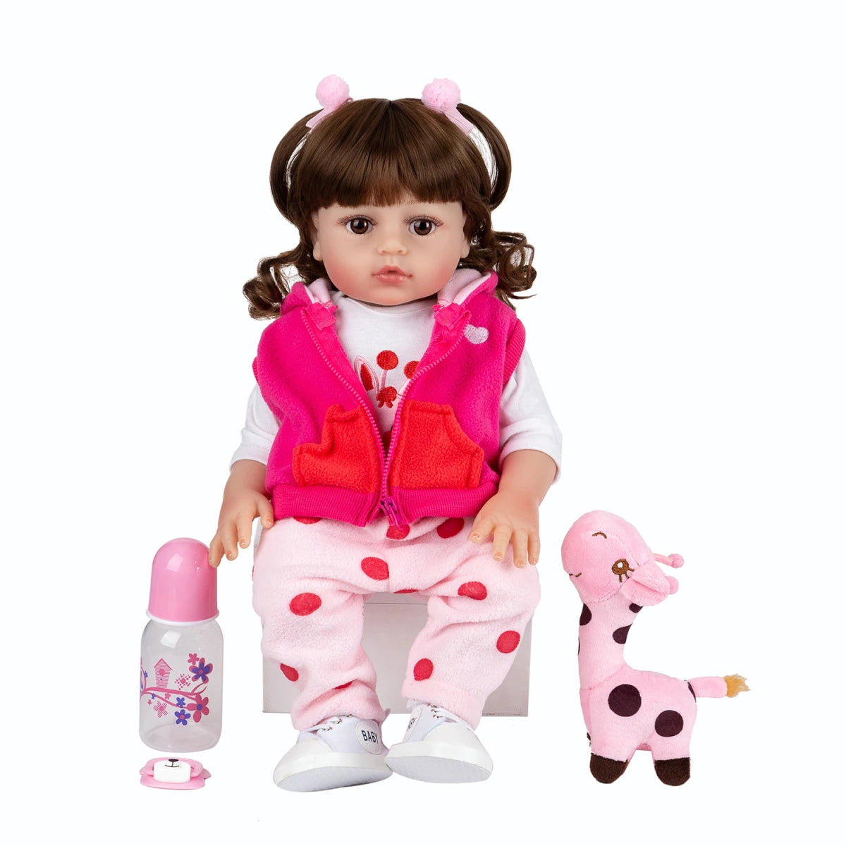 Boneca Reborn Betina Girafa | Cabelo Castanho - Betina Baby