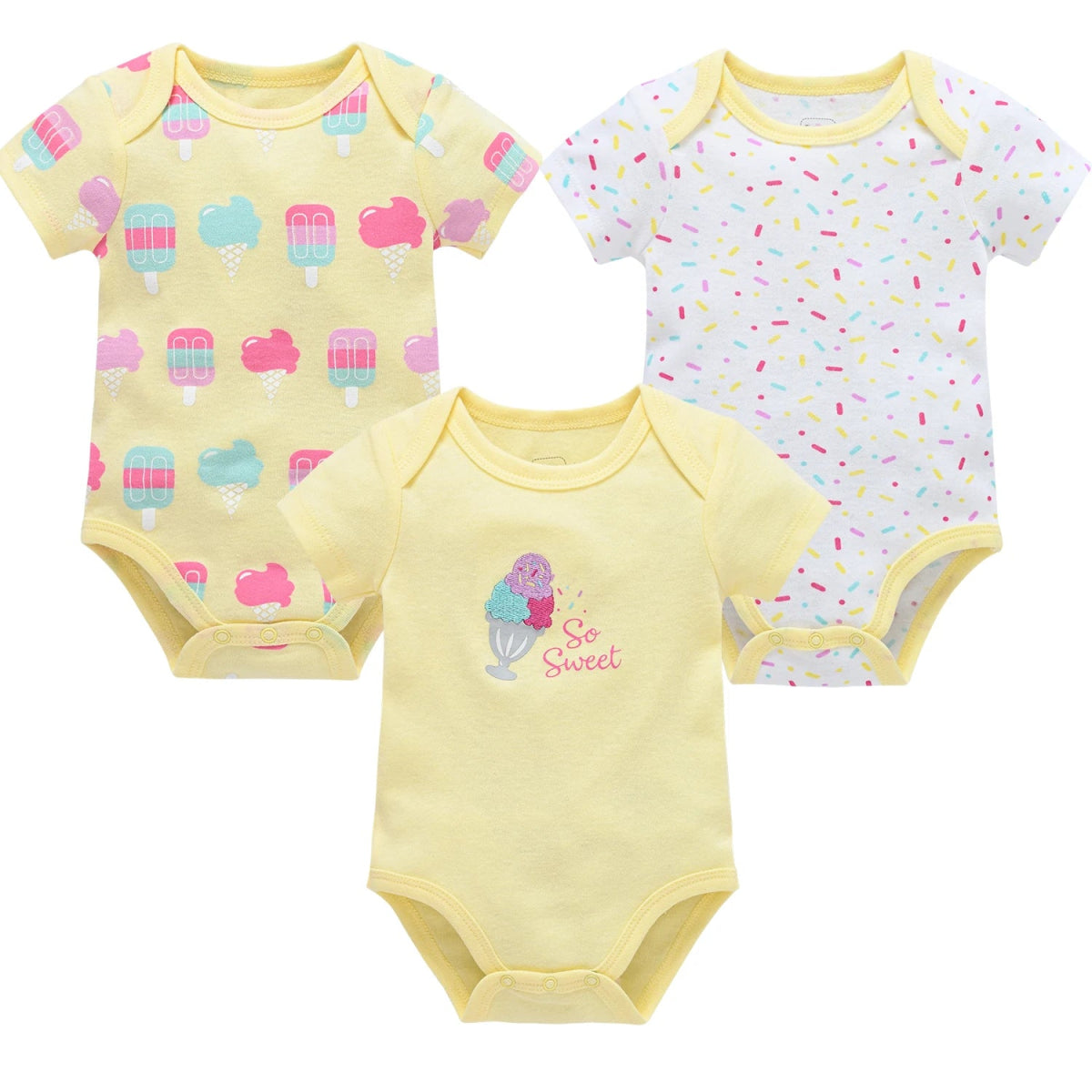 Kit Body Amarelo | 0-12 Meses - Betina Baby