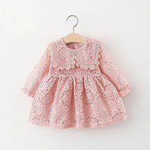 Vestido Manga Mocinha Renda | 6M-3Anos - Betina Baby