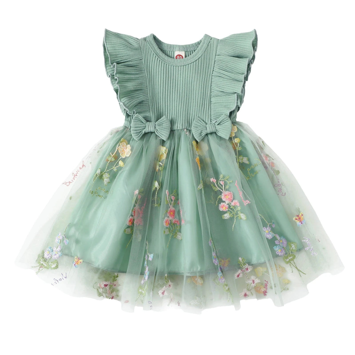 Vestido Tule Laços Jardim Encantado | 6M - 4 Anos - Betina Baby