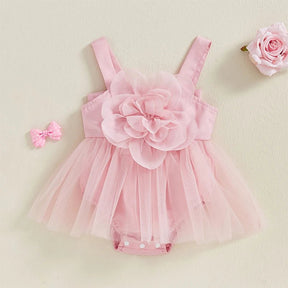 Vestido Tule Maxi Flor | 0 - 18 Meses - Betina Baby