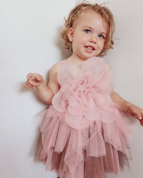 Vestido Tule Maxi Flor | 0 - 18 Meses - Betina Baby