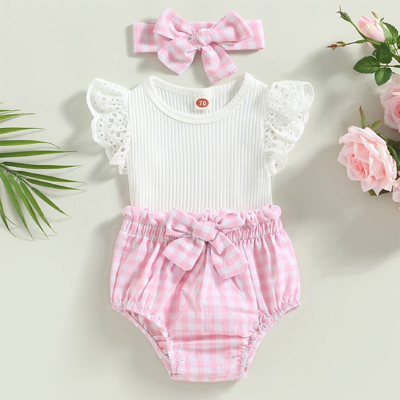 Conjunto Xadrez 3Pçs | 0-24 Meses - Betina Baby