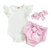 Conjunto Xadrez 3Pçs | 0-24 Meses - Betina Baby