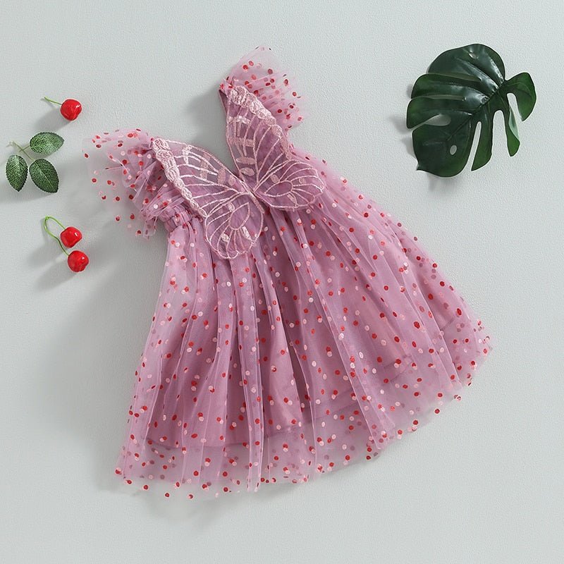 Vestido Tule Borboleta Rosa | 6-4 Anos - Betina Baby