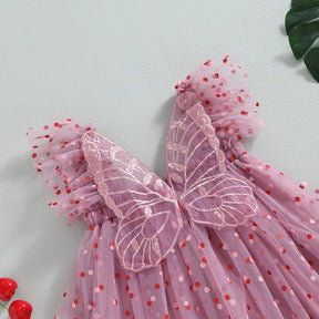 Vestido Tule Borboleta Rosa | 6-4 Anos - Betina Baby