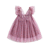 Vestido Tule Borboleta Rosa | 6-4 Anos - Betina Baby