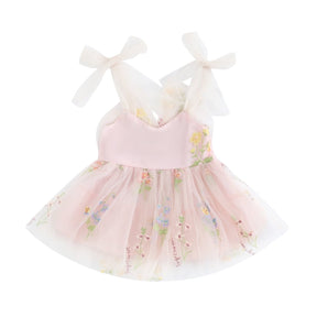 Vestido Tule Jardim Encantado Laço | 6M-3 Anos - Betina Baby